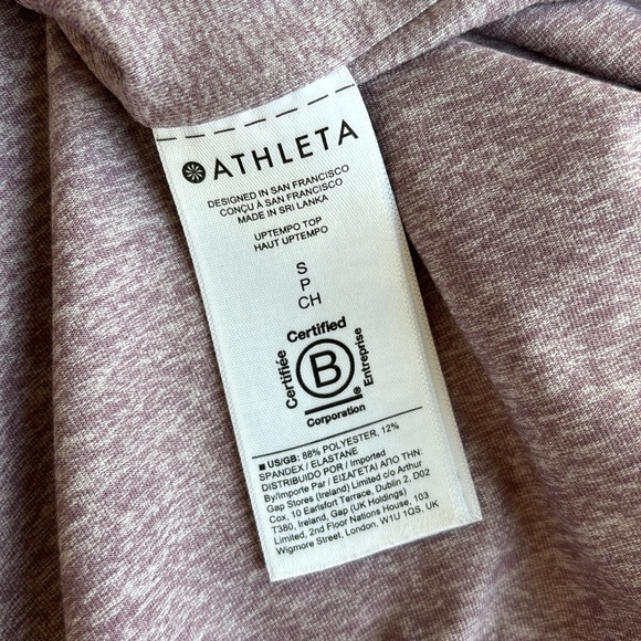 Athleta Uptempo Top Long Sleeve Heather Purple Women’s Small Active Performance - Picture 6 of 13